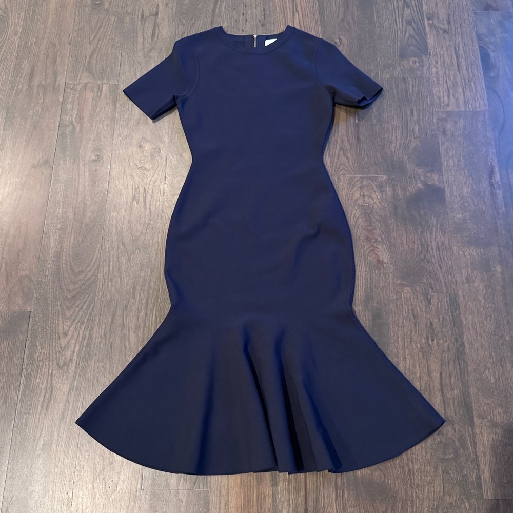 Milly Blue Midi Mermaid Dress Short Sleeve